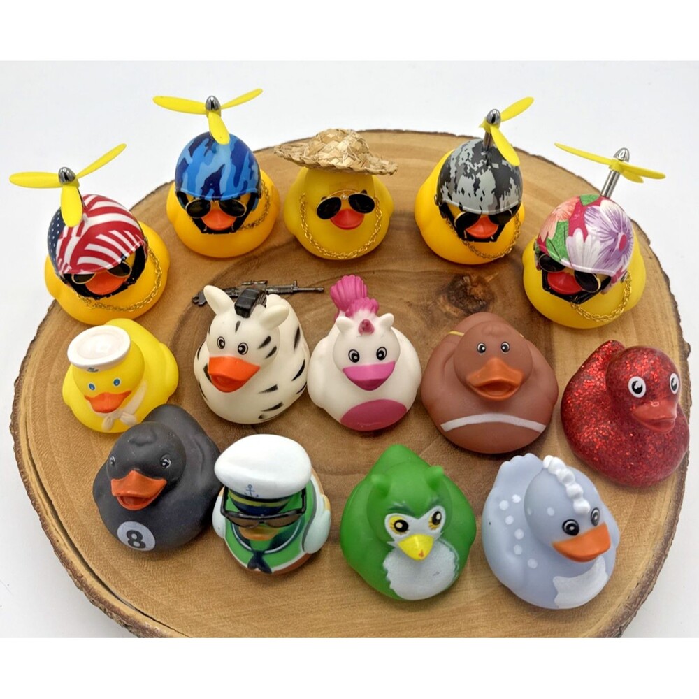 Rubber Ducks Jeep Duckies Various Styles and Colors Funny Gift Lot Of 14